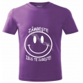 Tricou mov copii- Zambeste, Isus te iubeste!